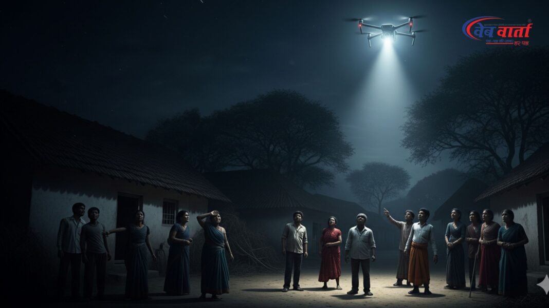 गैसड़ी बलरामपुर में ड्रोन उड़ान से दहशत, रात में चमकती लाइट्स