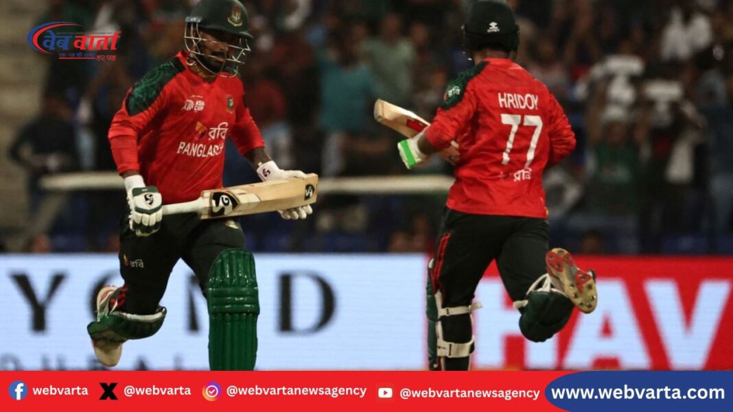 लिटन दास ने 59 रन की शानदार पारी खेलकर बांग्लादेश को हांगकांग पर जीत दिलाई।