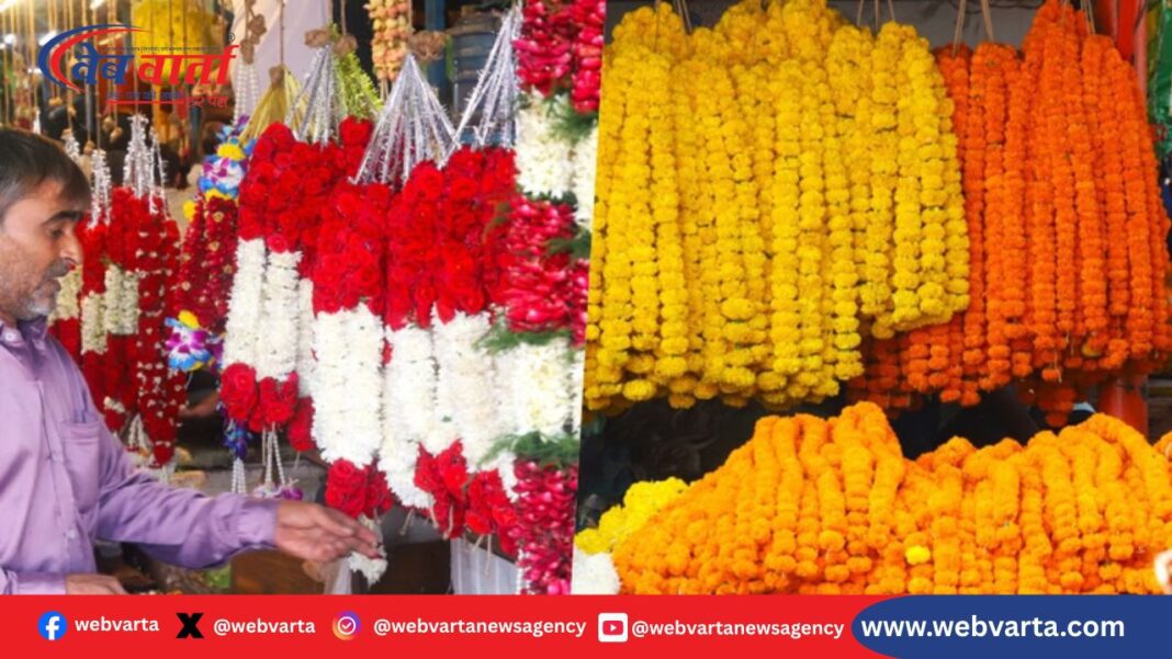 गाजीपुर फूल मंडी दिवाली रौनक गेंदे गुलाब कमल