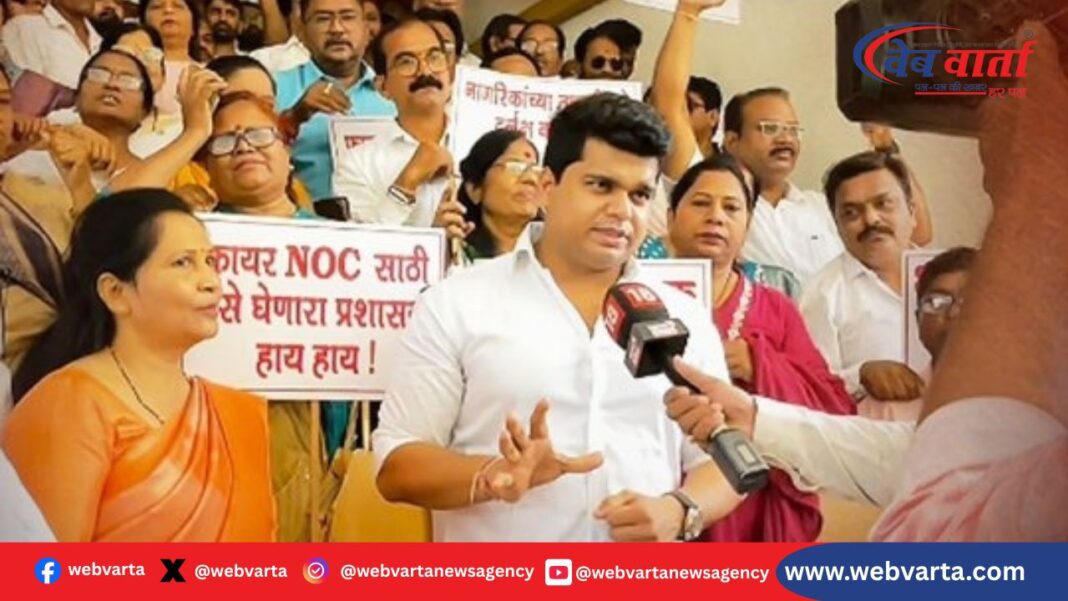 नागपुर कांग्रेस प्रदर्शन दिवाली केतन ठाकरे