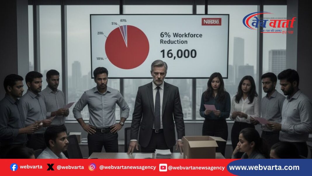 नेस्ले छंटनी 16,000 कर्मचारी 2025