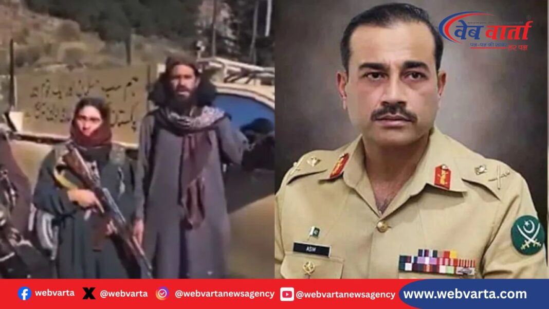 TTP धमकी Asim Munir पाकिस्तान के सीमांत इलाके में TTP लड़ाके और टूटे-फूटे इलाके में पाकिस्तान सेना के जवान
