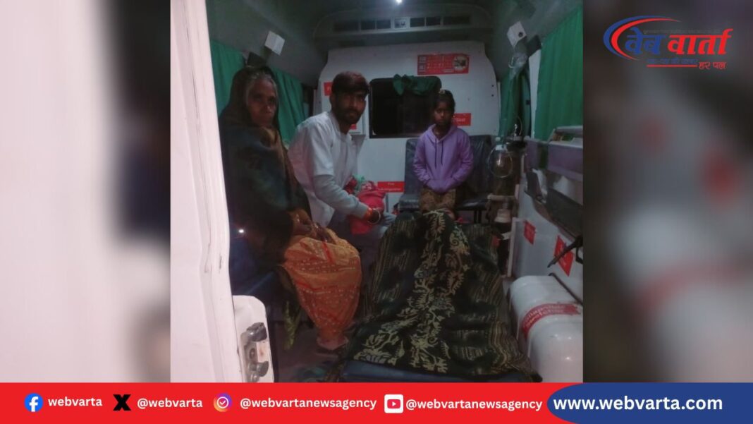 102 एंबुलेंस में इमरजेंसी डिलीवरी हरदोई जच्चा बच्चा सुरक्षित