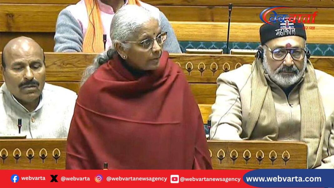 वित्त मंत्री निर्मला सीतारमण द्वारा आर्थिक सर्वेक्षण 2025-26 पेश करते हुए