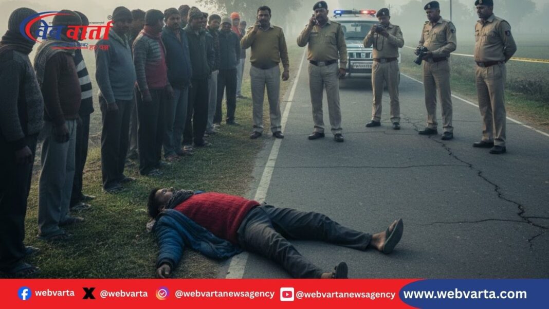 देवरिया में सड़क किनारे मिला अज्ञात शव