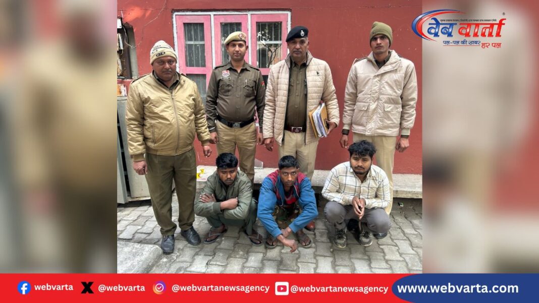 सोनीपत में शराब ठेके पर लूट मामले में गिरफ्तार आरोपी