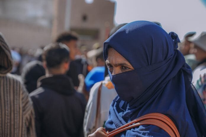 Muslim Lady in Burqa