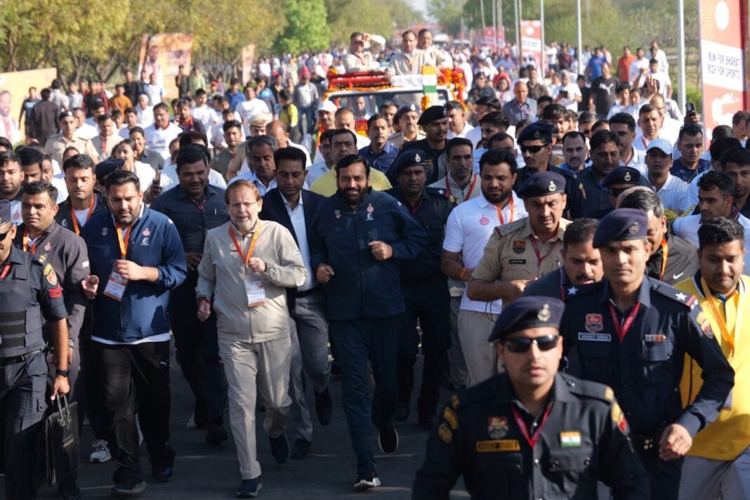 Nayab Singh Saini inaugurated the 'Half Marathon' organized in Sonipat
