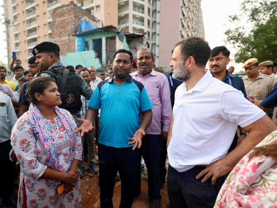 Rahul Gandhi at Jailerwala Bagh and Wazirpur located in Ashok Vihar, Delhi