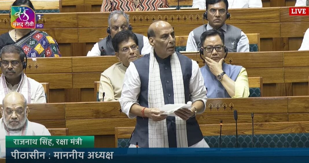 ‘भारत के सैनिक शेर हैं’, ‘ऑपरेशन सिंदूर’ पर चर्चा के दौरान राजनाथ सिंह की पाकिस्तान को दो टूक