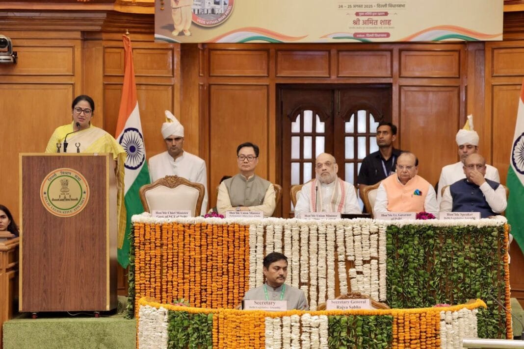 विट्ठलभाई पटेल शताब्दी समारोह में अमित शाह और सीएम रेखा गुप्ता