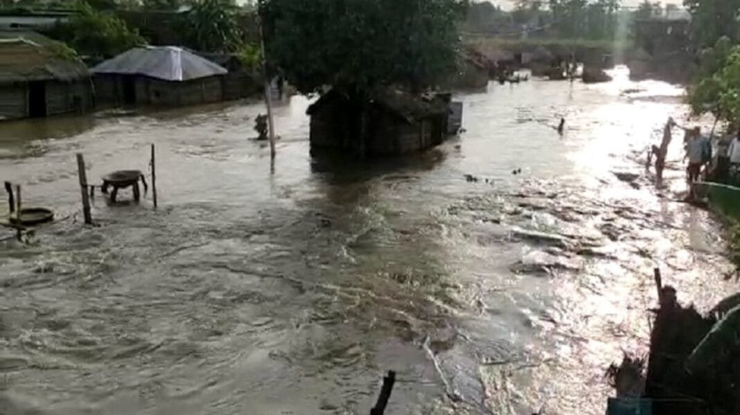 कुशीनगर में बड़ी गंडक नदी के कटान से खतरे में मुसहर टोली के घर