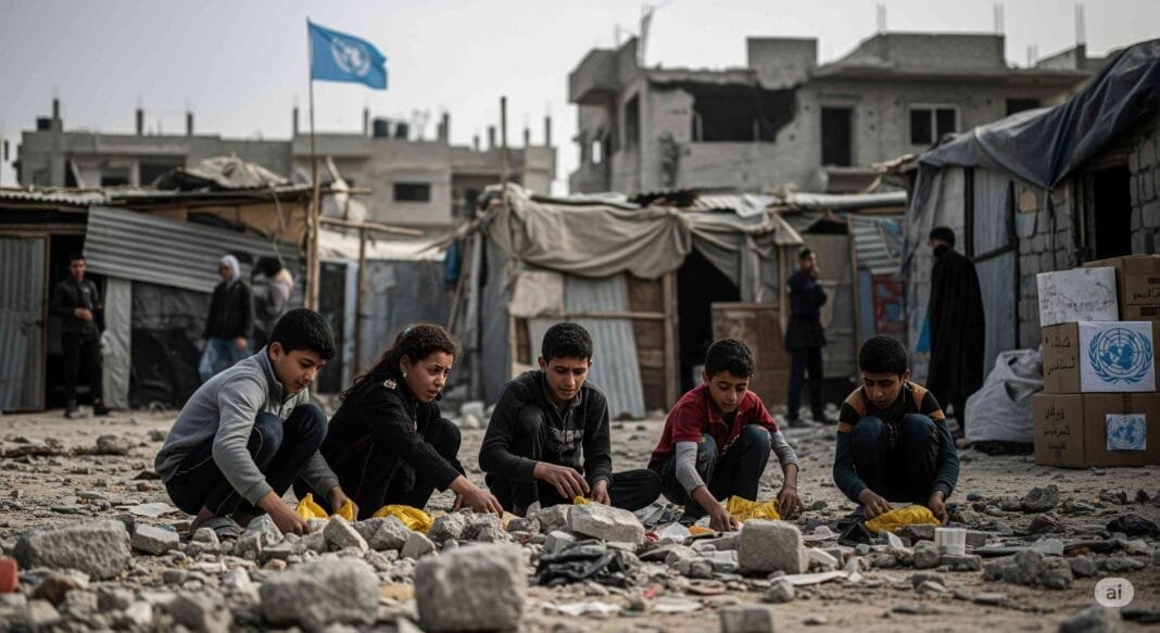 गाजा में खाद्य संकट पर संयुक्त राष्ट्र की रिपोर्ट