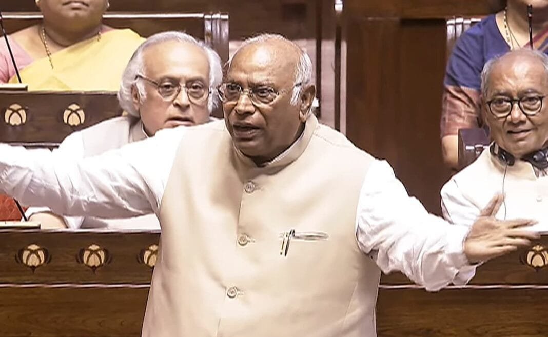 राज्यसभा में हंगामा, मल्लिकार्जुन खरगे और उपसभापति के बीच तीखी नोकझोंक