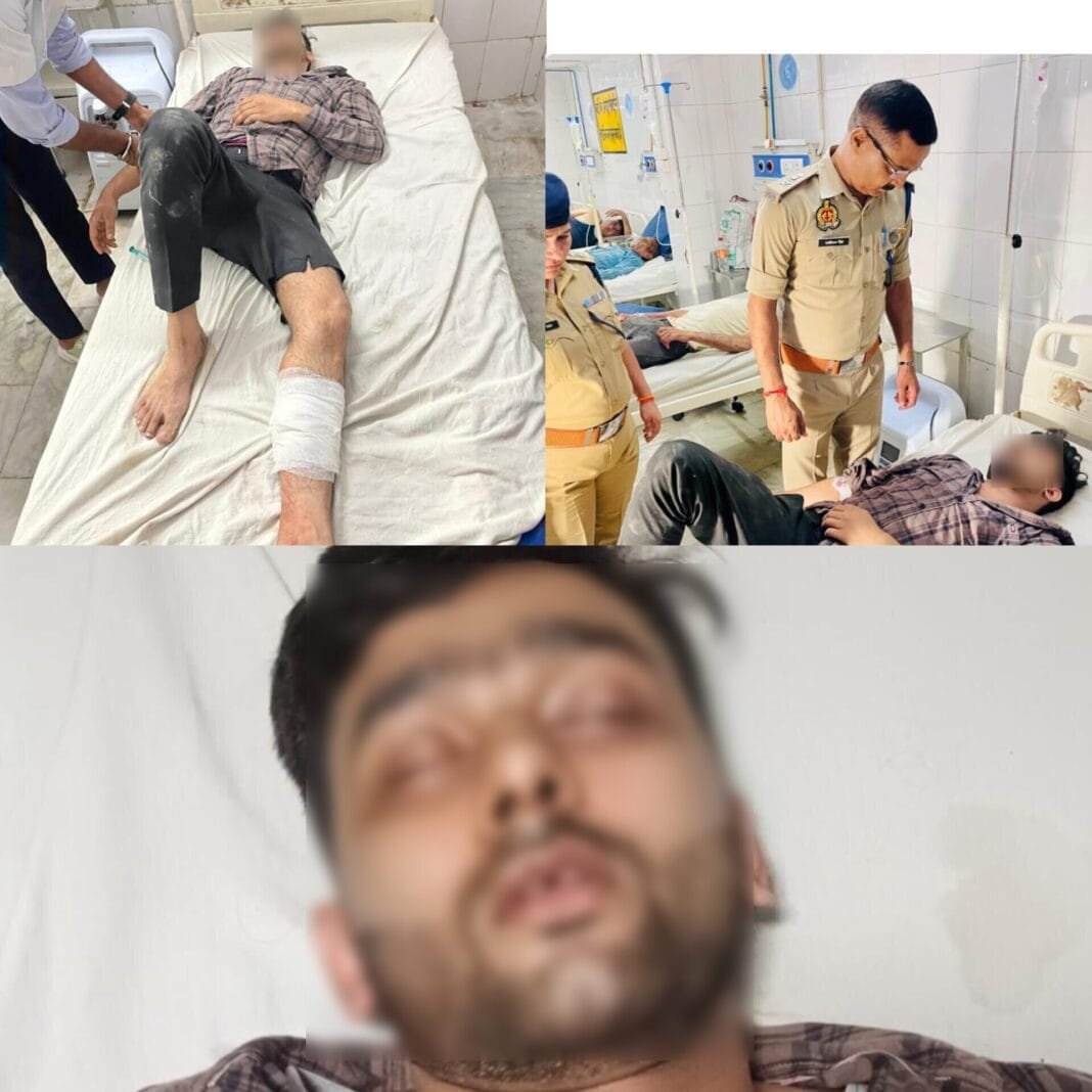 मुरादाबाद में बुर्का महिला से छेड़छाड़ करने वाले आरोपी की मुठभेड़ में गिरफ्तारी