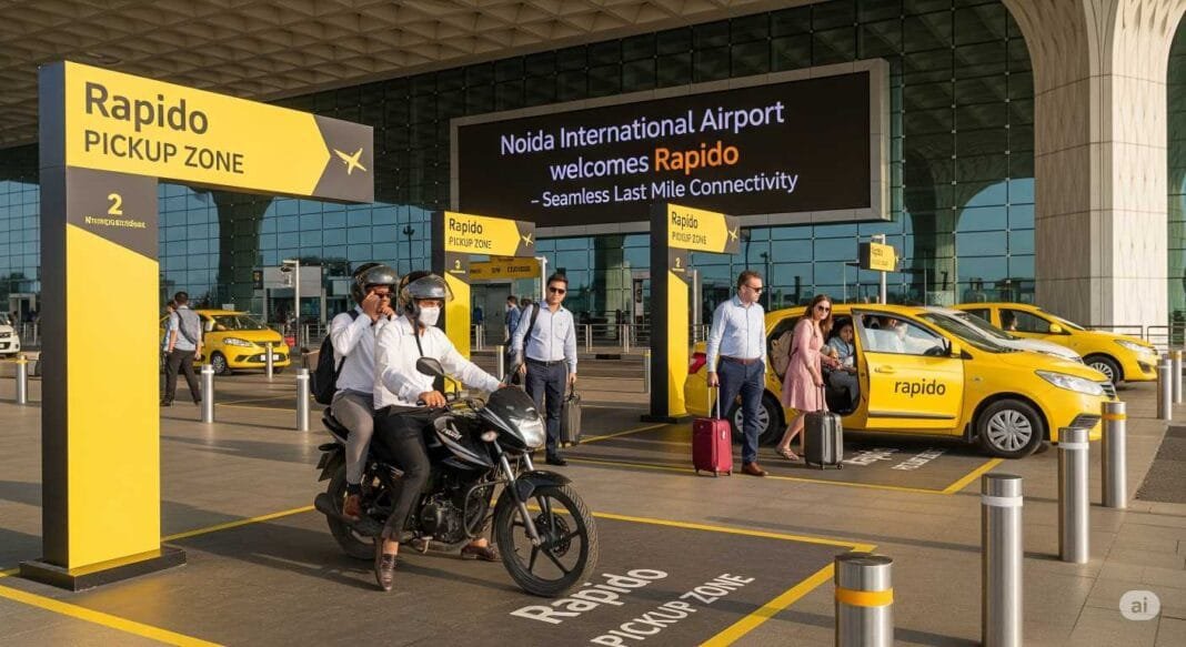 नोएडा एयरपोर्ट ने यात्रियों की सुविधा के लिए रैपिडो से किया करार