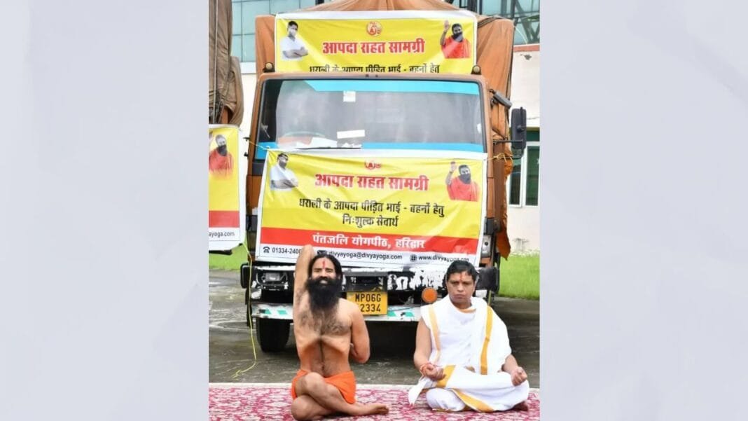 धराली आपदा प्रभावितों के लिए पतंजलि योगपीठ से रवाना होती राहत सामग्री