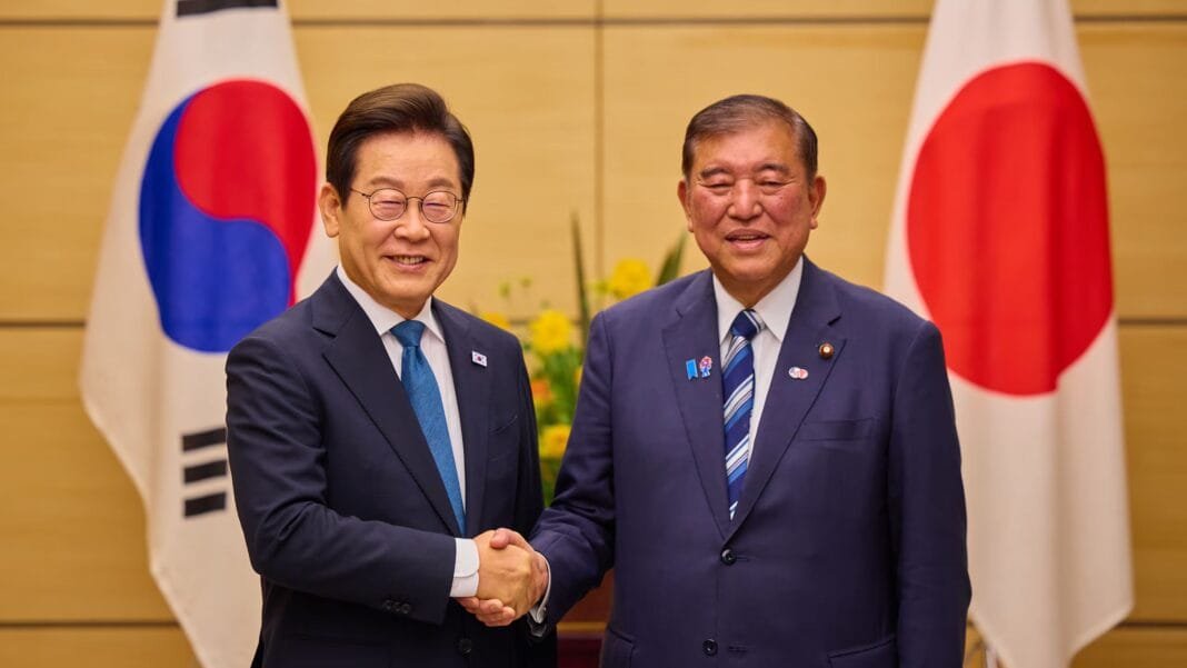 दक्षिण कोरिया के राष्ट्रपति ली जे-म्यांग पहली विदेश यात्रा के लिए जापान में