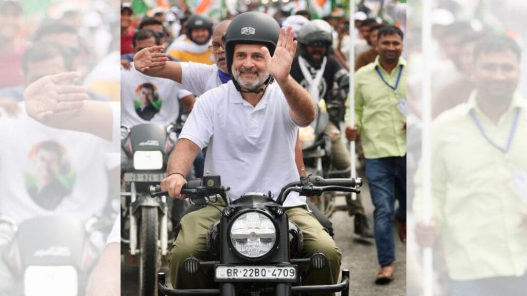 Rahul Gandhi Bullet Ride Purnea