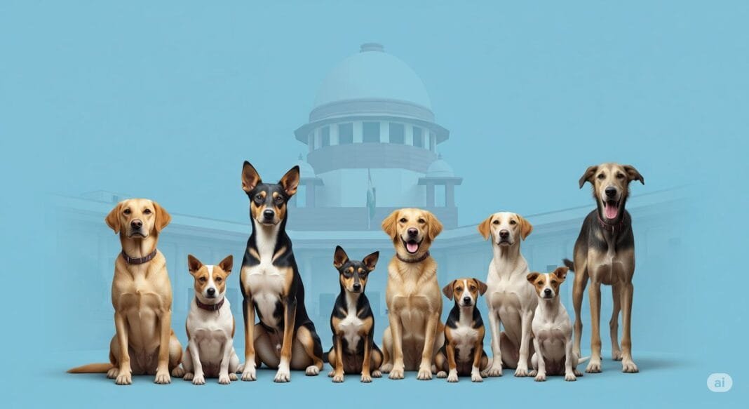 दिल्ली में आवारा कुत्ते और न्यायालय के निर्देश, आवारा कुत्तों को आश्रय स्थल में रखा जा रहा है