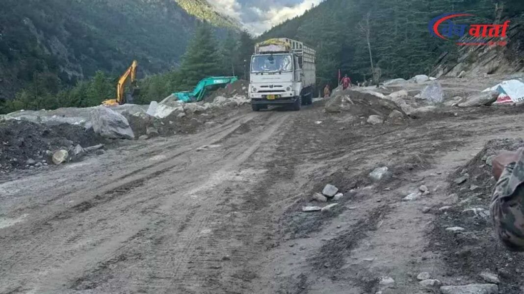 धराली त्रासदी के बाद बीआरओ द्वारा बहाल किया गया गंगोत्री हाईवे।