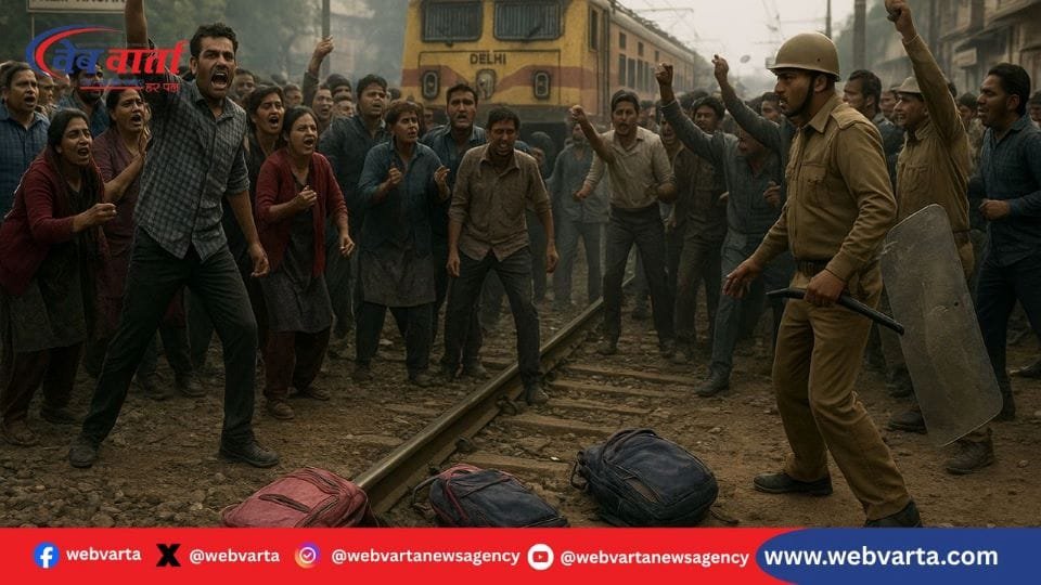 दिल्ली प्रेम नगर में ट्रेन हादसे में मरी दो स्कूली छात्राएं, भीड़ का हंगामा