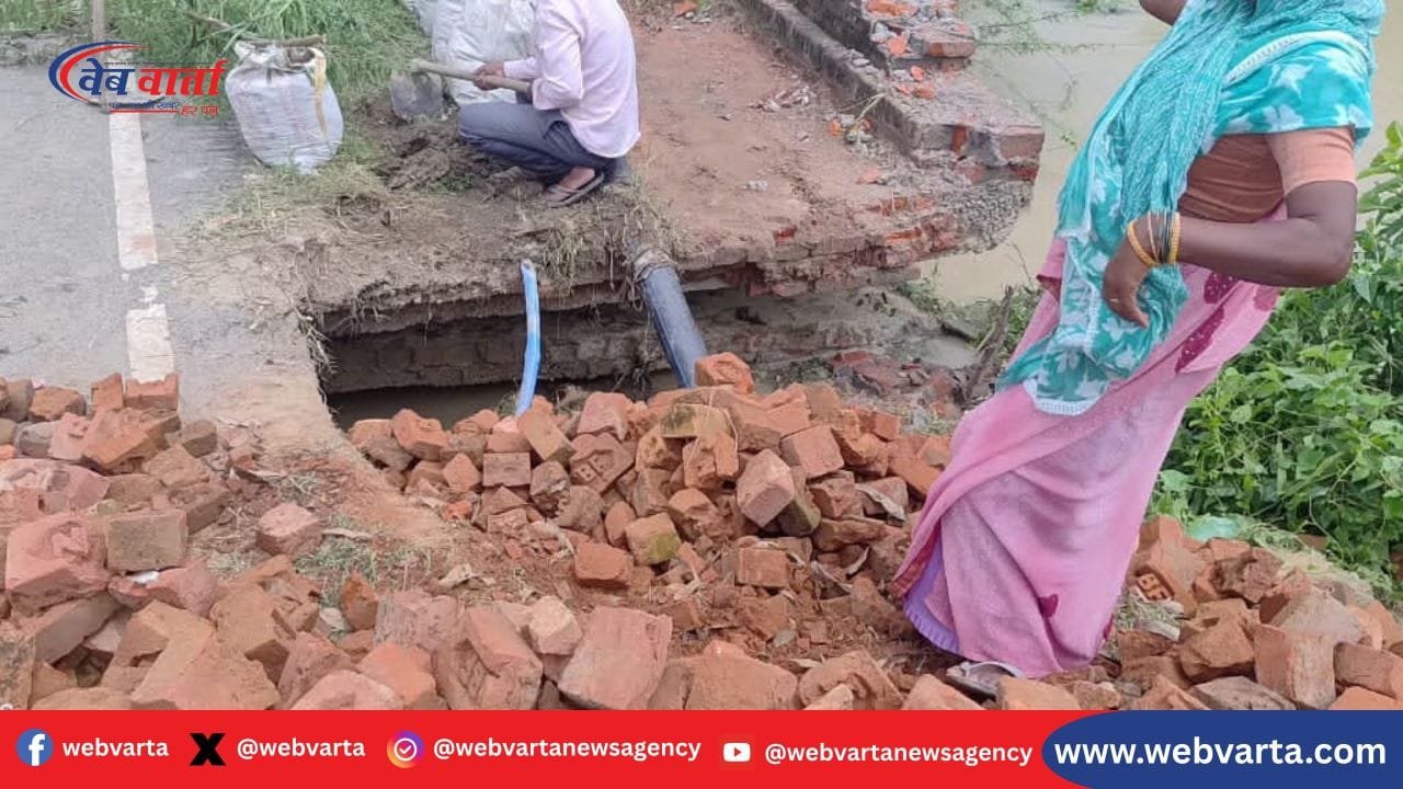 गर्रा नदी की बाढ़ से हरदोई के गांवों में जलमग्न दृश्य