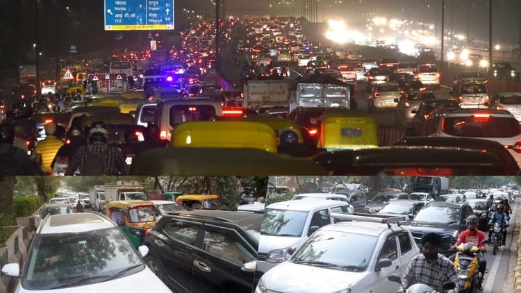 delhi-traffic-jam-commissioner-orders-to-manage-festive-rush Delhi Traffic Jam: दिल्ली ट्रैफिक जाम में फंसे वाहन और पुलिस कर्मी ट्रैफिक नियंत्रित करते हुए, त्योहारी सीजन में दिल्ली की सड़कों पर लंबा जाम