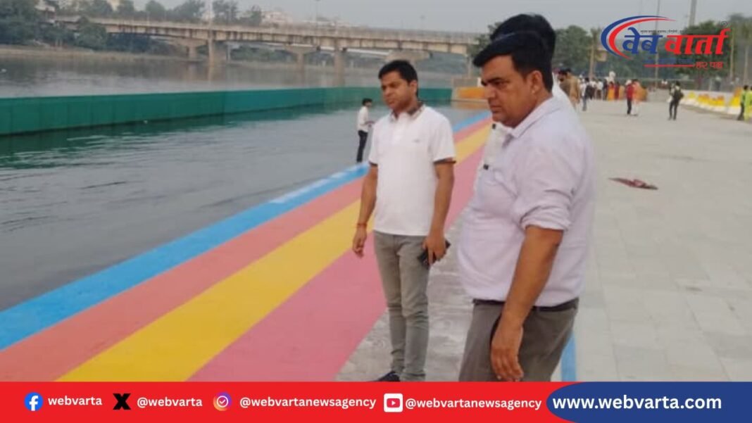 लखनऊ गोमती नदी छठ पूजा 2025 नगर निगम निरीक्षण