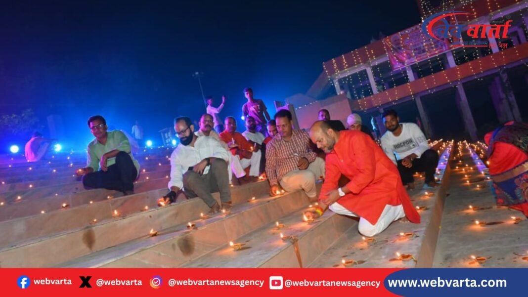 पडरौना छठ घाट दीपोत्सव 31,000 दीप जायसवाल