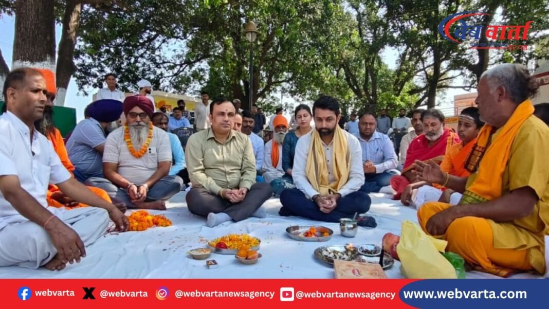 व्यासपुर में श्री कपाल मोचन–श्री आदि बद्री मेला 2025 की तैयारियों का दृश्य