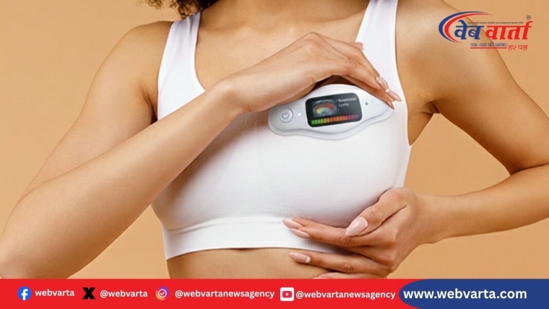 A wearable sensor patch for breast abnormality monitoring SIB Shine IIT KGMU-1 केजीएमयू SIB SHInE वेयरेबल सेंसर पैच स्तन स्वास्थ्य निगरानी पेटेंट