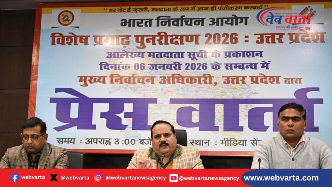 UP SIR Draft Voter List यूपी मुख्य निर्वाचन अधिकारी नवदीप रिणवा SIR ड्राफ्ट ड्राफ्ट वोटर लिस्ट 2026 प्रेस कॉन्फ्रेंस