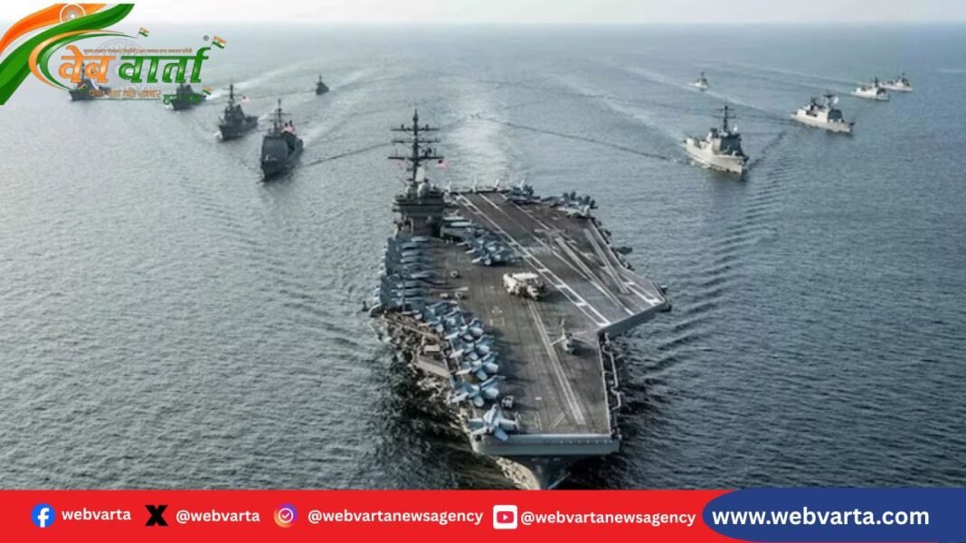 मिडिल ईस्ट में तैनात अमेरिकी एयरक्राफ्ट कैरियर USS Abraham Lincoln