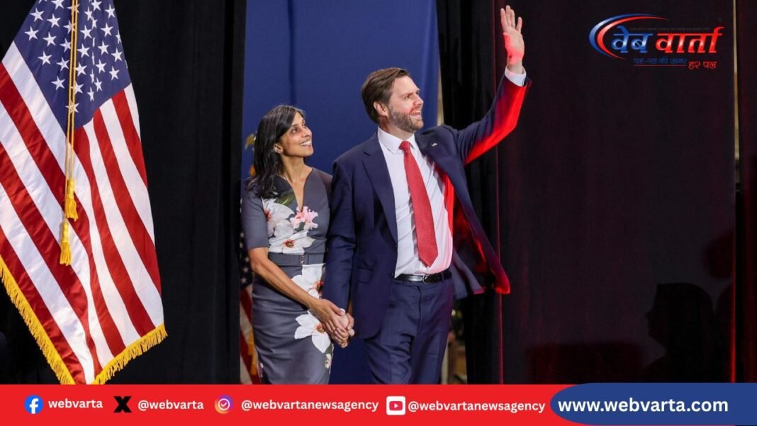 अमेरिकी उपराष्ट्रपति जे.डी. वेंस और उनकी पत्नी ऊषा वेंस जुलाई में चौथे बच्चे का स्वागत करेंगे