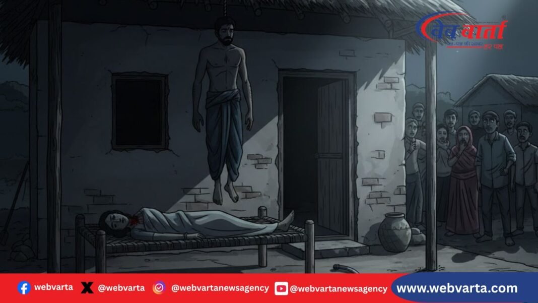 कुशीनगर में युवक ने पत्नी की हत्या कर फांसी लगाई