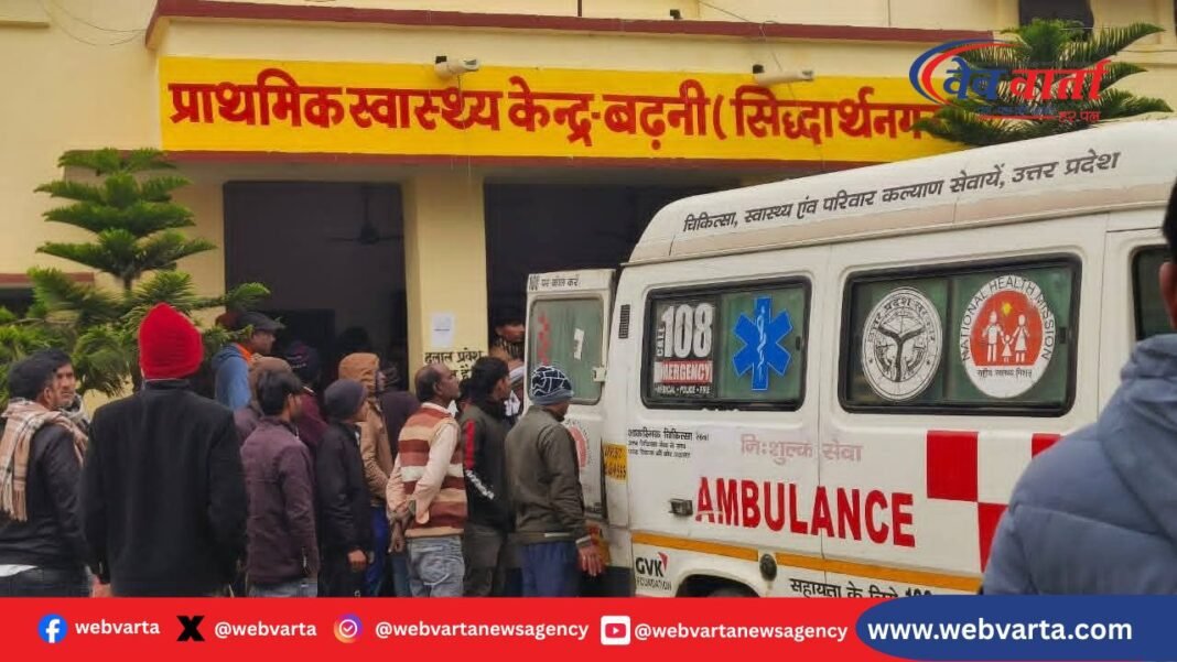 सिद्धार्थनगर में घने कोहरे के कारण स्कूल बस और मैजिक पलटने की घटना