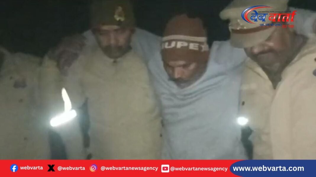 हरदोई में पुलिस मुठभेड़ के बाद गिरफ्तार शातिर चोर