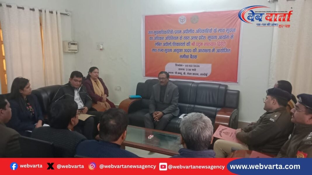 हरदोई में आरटीआई मामलों की समीक्षा बैठक