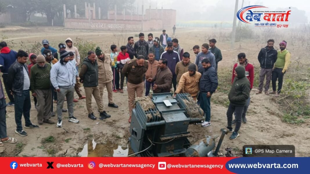 हरदोई में ट्रांसफार्मर ऑयल चोरी की घटना