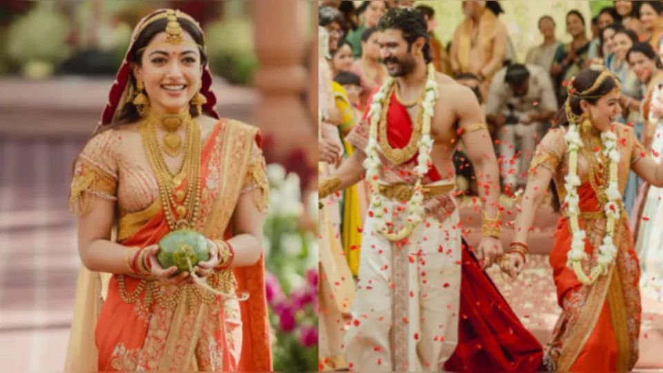 Vijay Rashmika Royal Gold Wedding Jewellery विजय देवरकोंडा और रश्मिका मंदाना 2 किलो गोल्ड जूलरी वेडिंग लुक