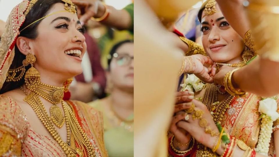 Vijay Rashmika Royal Gold Wedding Jewellery1
