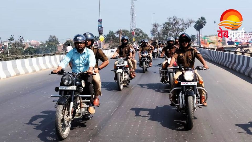 Bansi Flag March by Police and Administration Bansi Flag March के दौरान बांसी क्षेत्र में प्रशासन-पुलिस गश्त