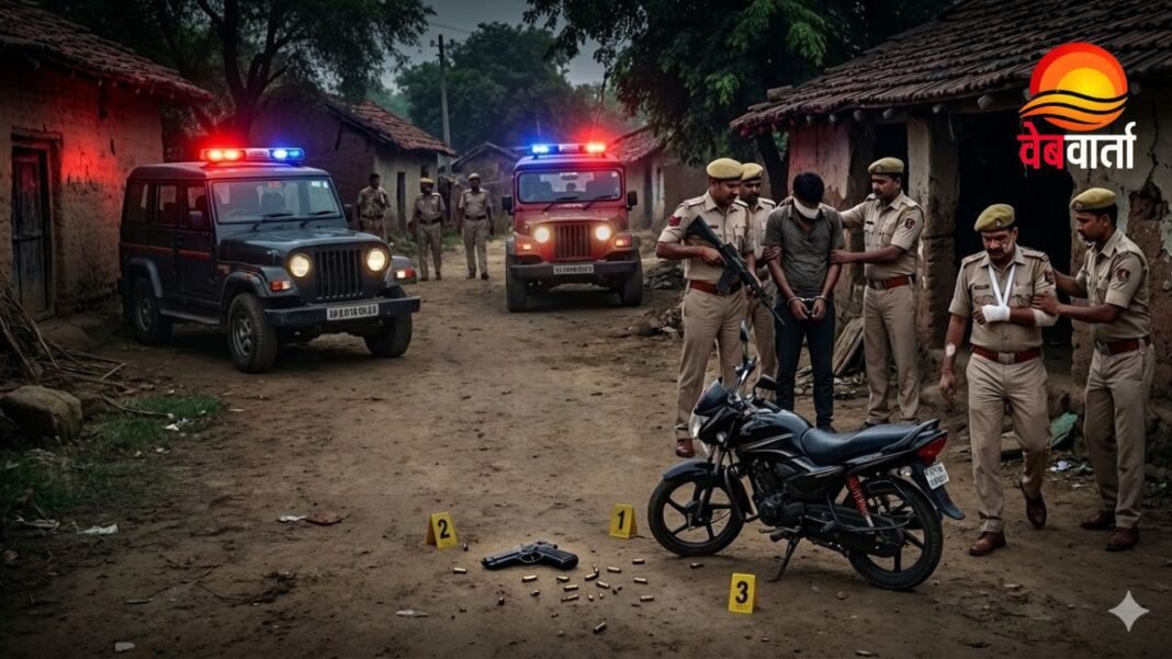 Basti Police Encounter – बस्ती में पुलिस मुठभेड़ के बाद आरोपी गिरफ्तार