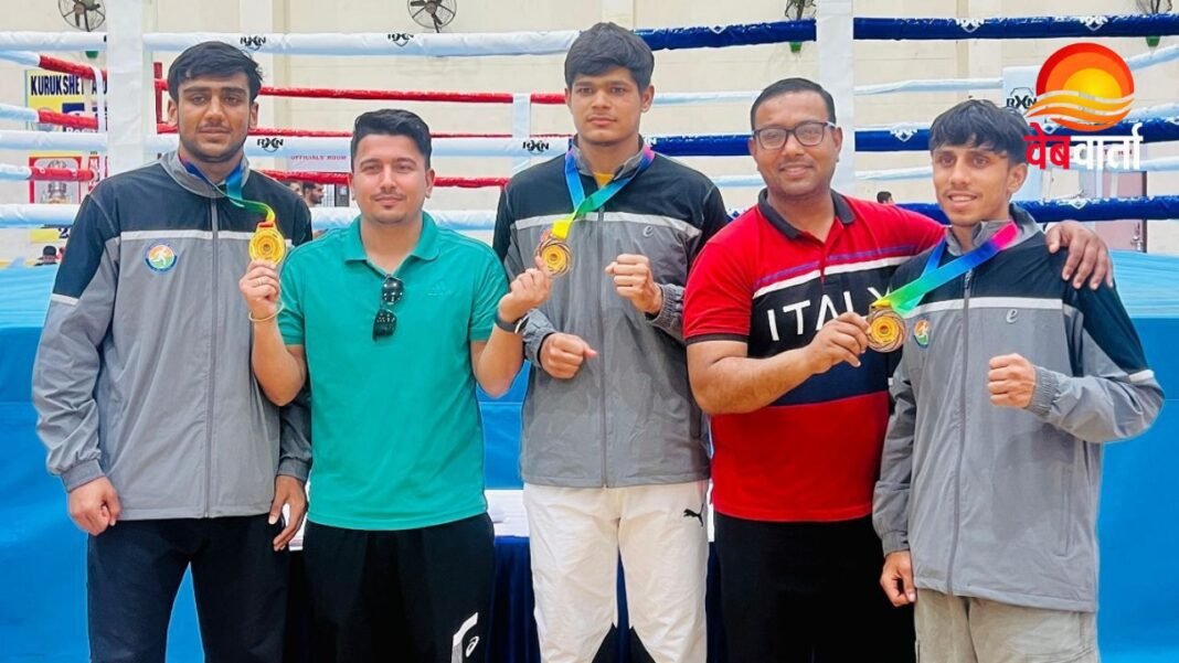 Inter-University Boxing Championship हरियाणा खेल विश्वविद्यालय राई बॉक्सिंग टीम