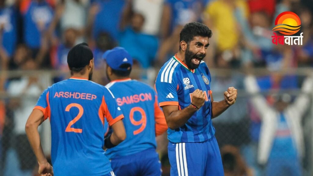 India vs England T20 World Cup Semi Final में विकेट लेने के बाद जश्न मनाते जसप्रीत बुमराह