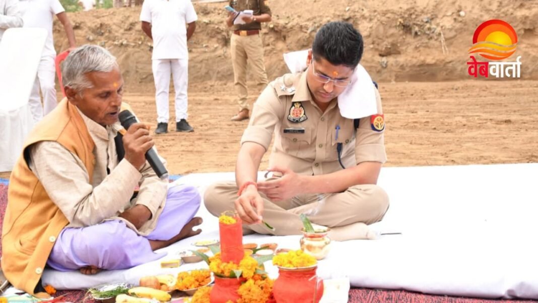 Kushinagar Police Modernization कुशीनगर पुलिस लाइन में भूमि पूजन