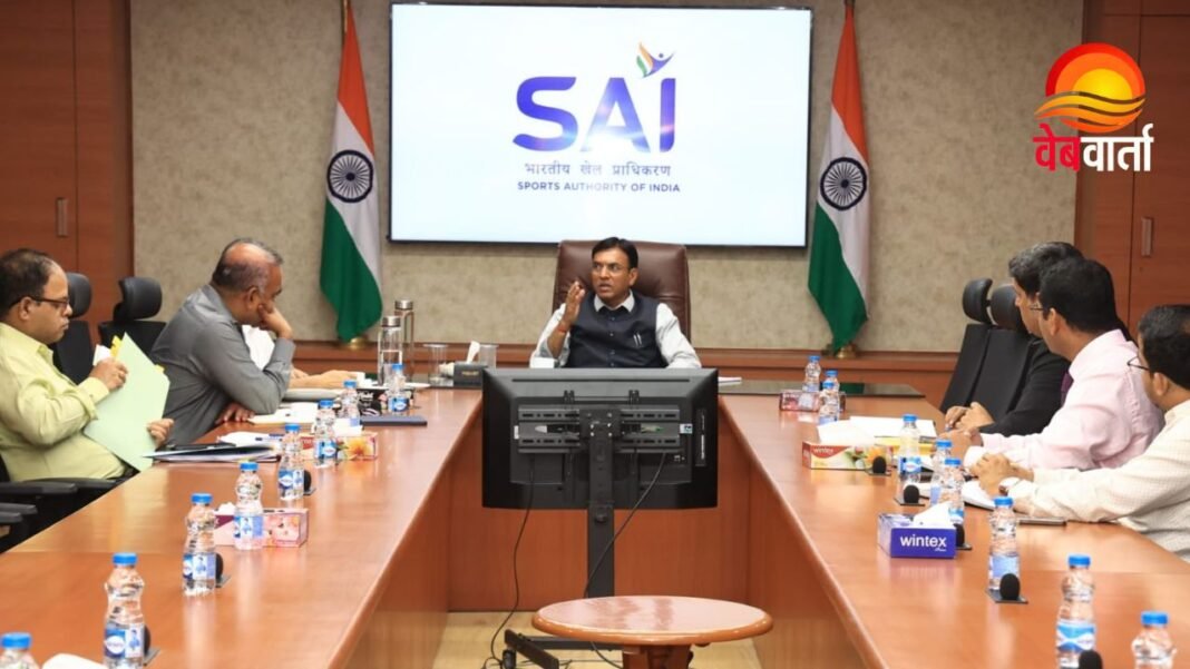 मनसुख मांडविया Asian Games 2026 preparation review meeting SAI