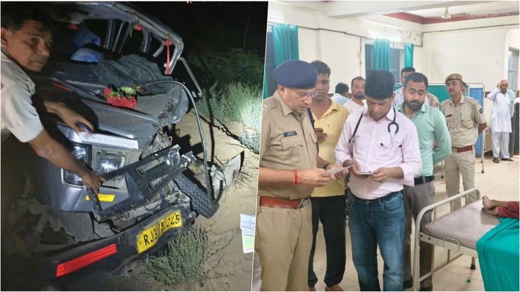 Rajasthan Accident: हनुमानगढ़ में भीषण सड़क हादसा, क्रूजर-स्कॉर्पियो भिड़ंत में Rajasthan Accident: हनुमानगढ़ में भीषण सड़क हादसा, क्रूजर-स्कॉर्पियो भिड़ंत में तीन महिलाओं की मौत; 22 घायल