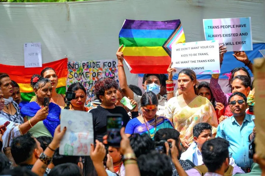 Transgender protest Delhi